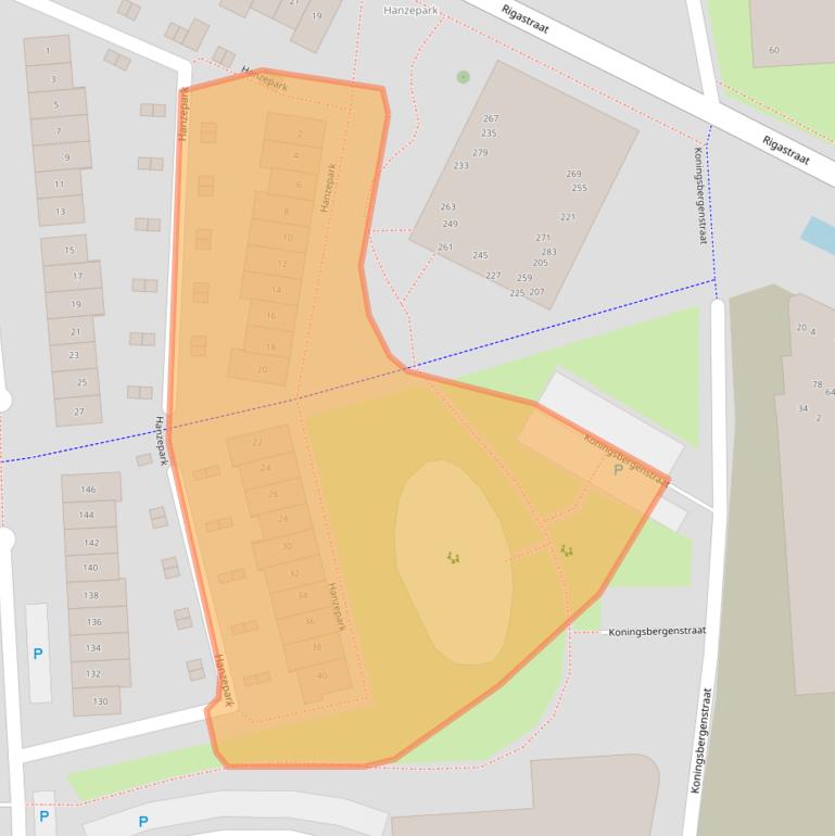 Kaart van postcodegebied 8232RT.