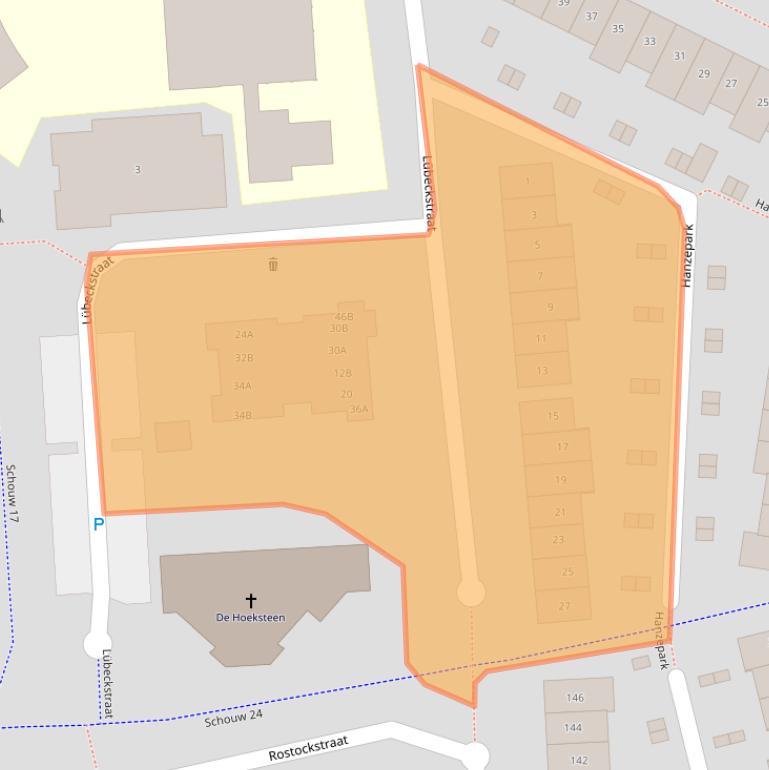 Kaart van postcodegebied 8232RV.