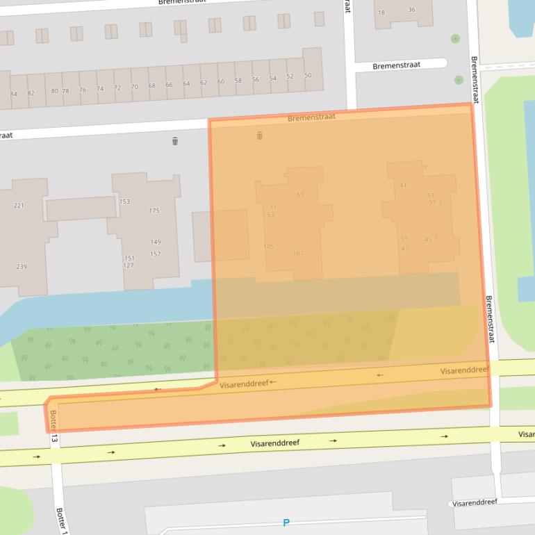 Kaart van postcodegebied 8232RX.