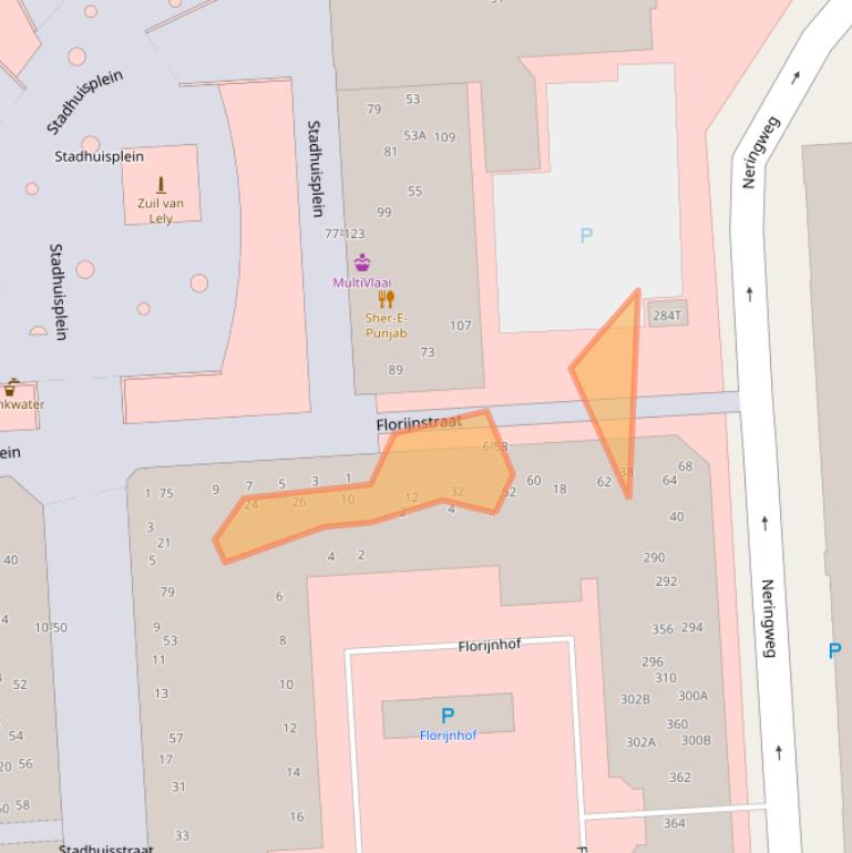 Kaart van postcodegebied 8232VB.