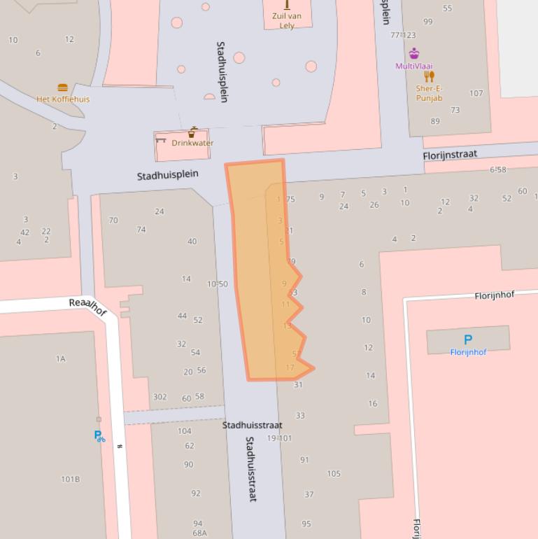 Kaart van postcodegebied 8232VH.