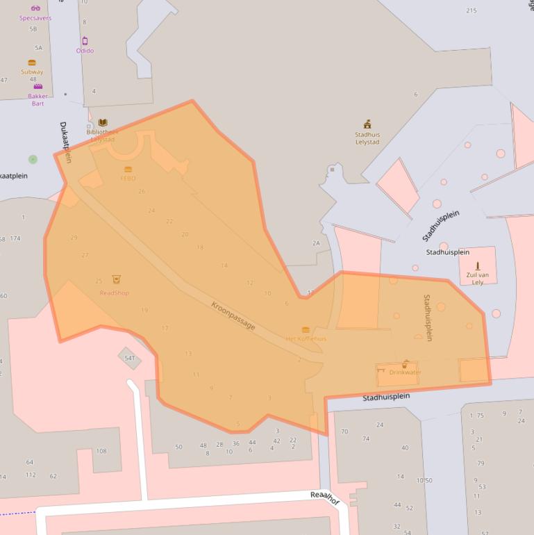 Kaart van postcodegebied 8232VP.