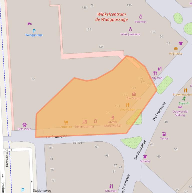 Kaart van postcodegebied 8232VZ.