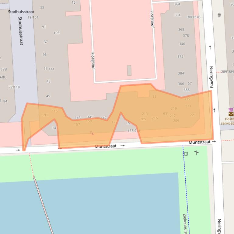 Kaart van postcodegebied 8232WC.