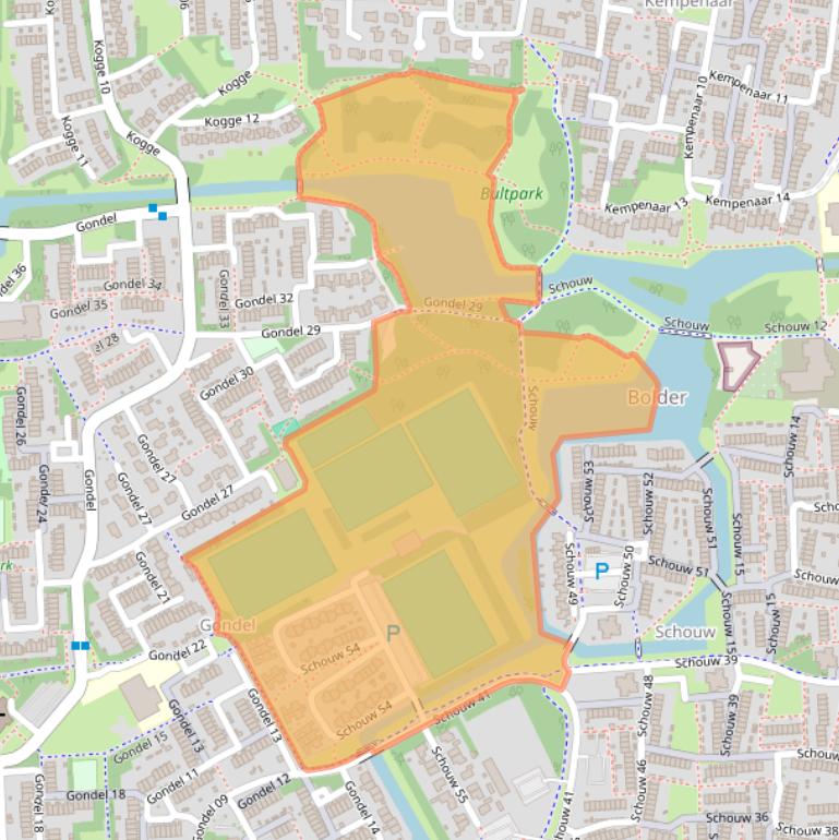 Kaart van postcodegebied 8232XK.