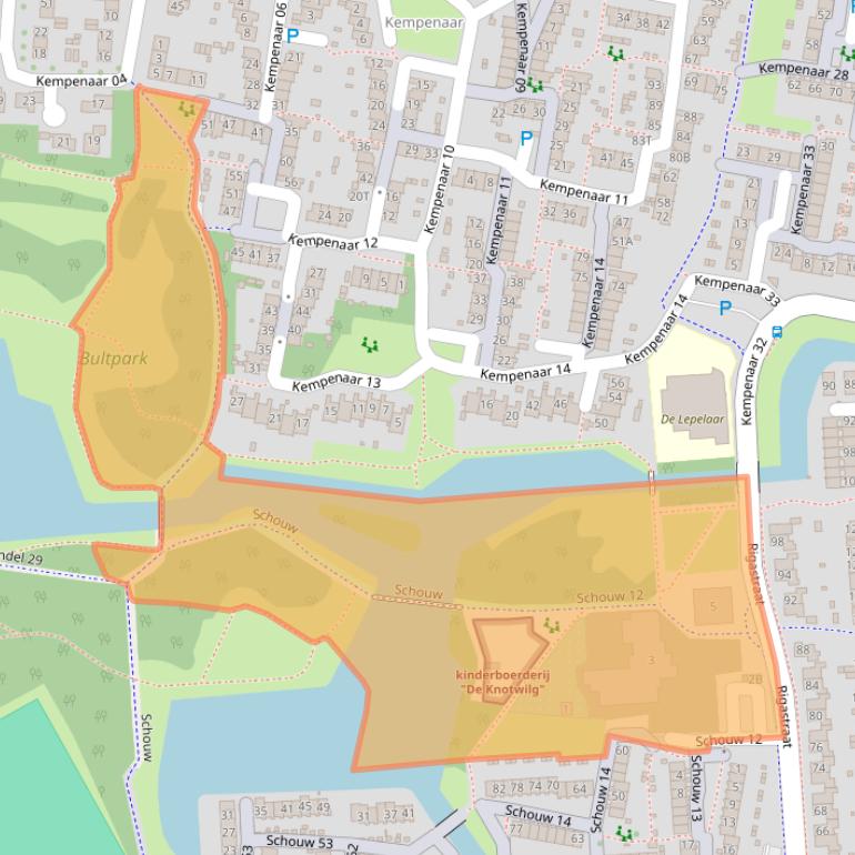 Kaart van postcodegebied 8232ZA.