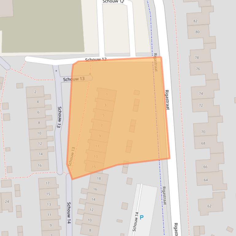 Kaart van postcodegebied 8232ZC.