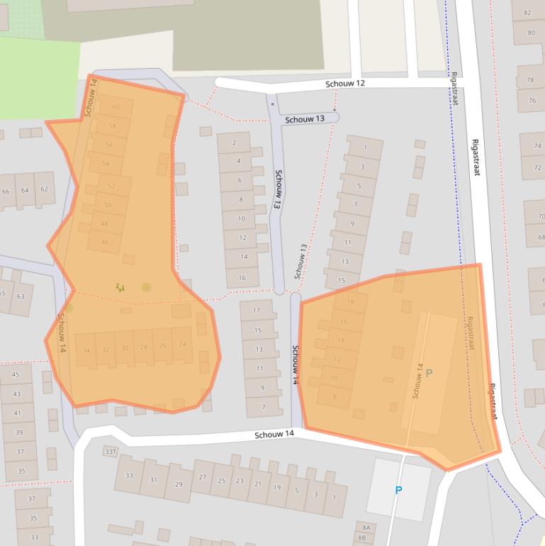 Kaart van postcodegebied 8232ZD.