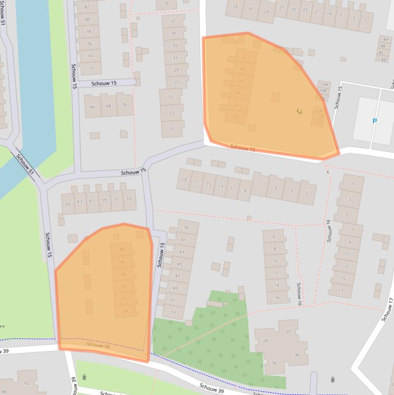 Kaart van postcodegebied 8232ZJ.