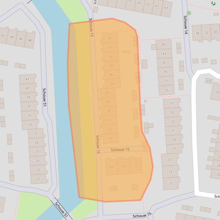 Kaart van postcodegebied 8232ZK.