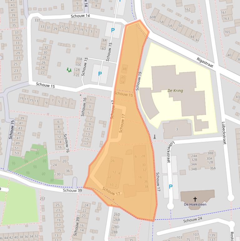 Kaart van postcodegebied 8232ZR.