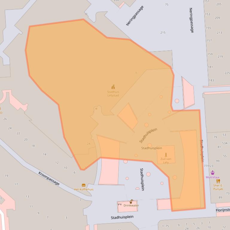 Kaart van postcodegebied 8232ZX.