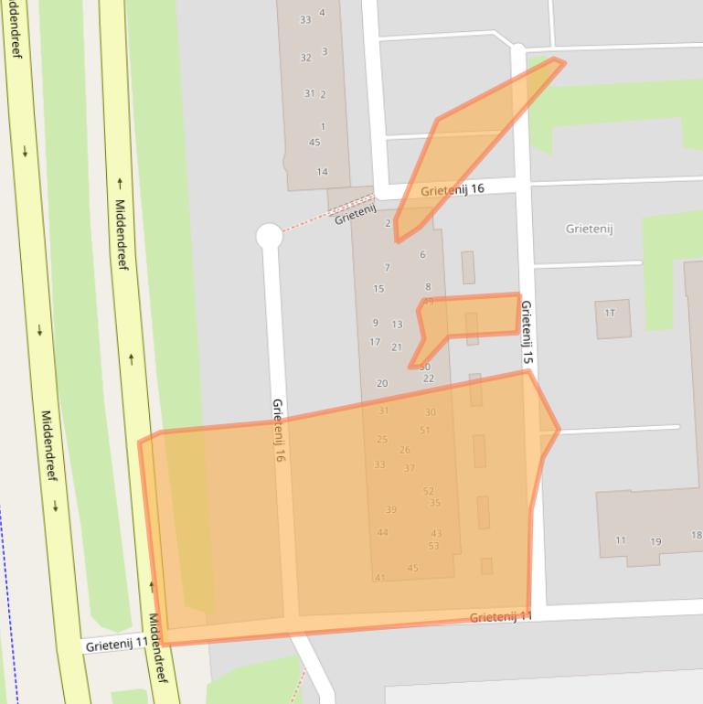 Kaart van postcodegebied 8233BB.