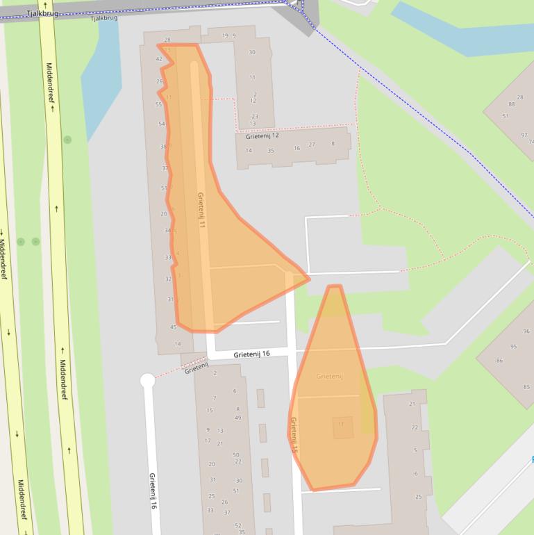 Kaart van postcodegebied 8233BC.