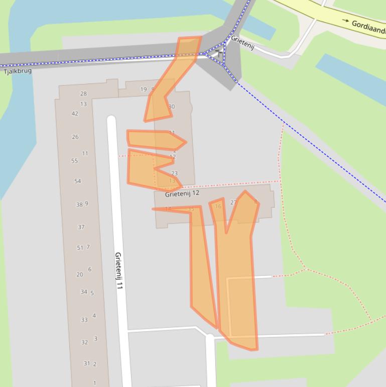 Kaart van postcodegebied 8233BG.