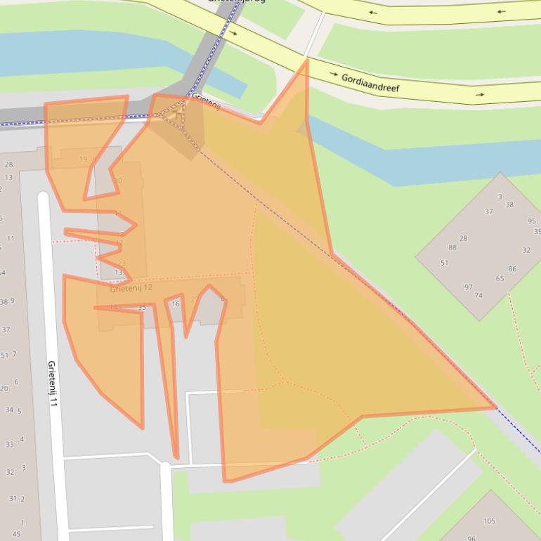 Kaart van postcodegebied 8233BH.