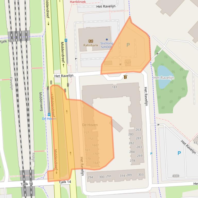 Kaart van postcodegebied 8233BJ.