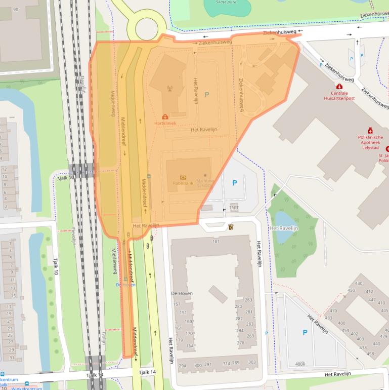 Kaart van postcodegebied 8233BR.