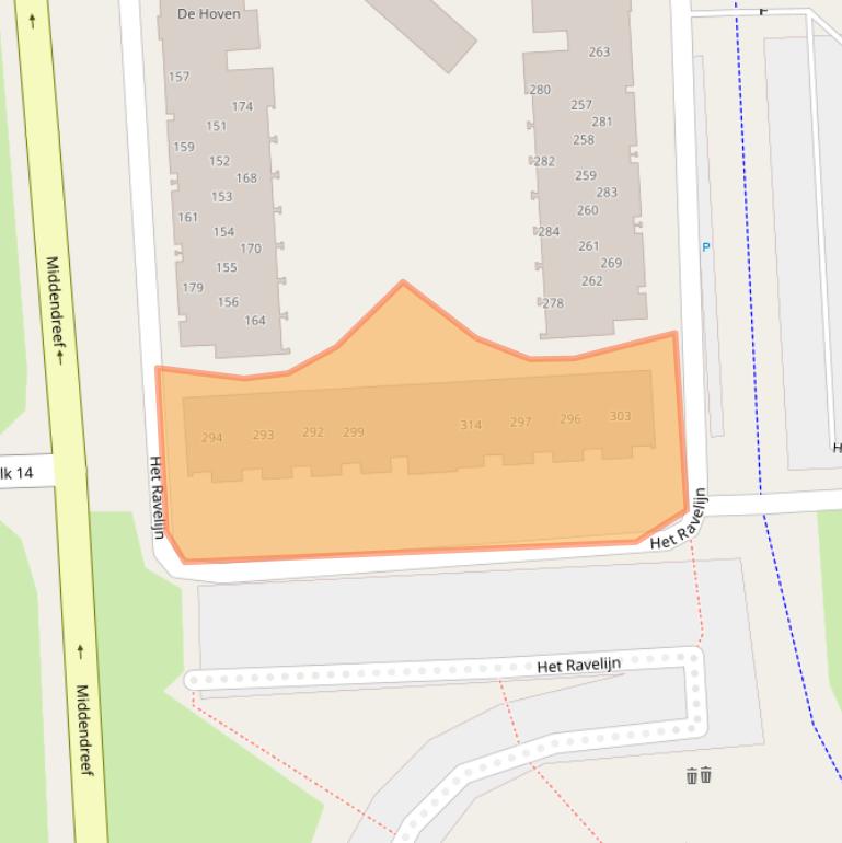 Kaart van postcodegebied 8233BT.