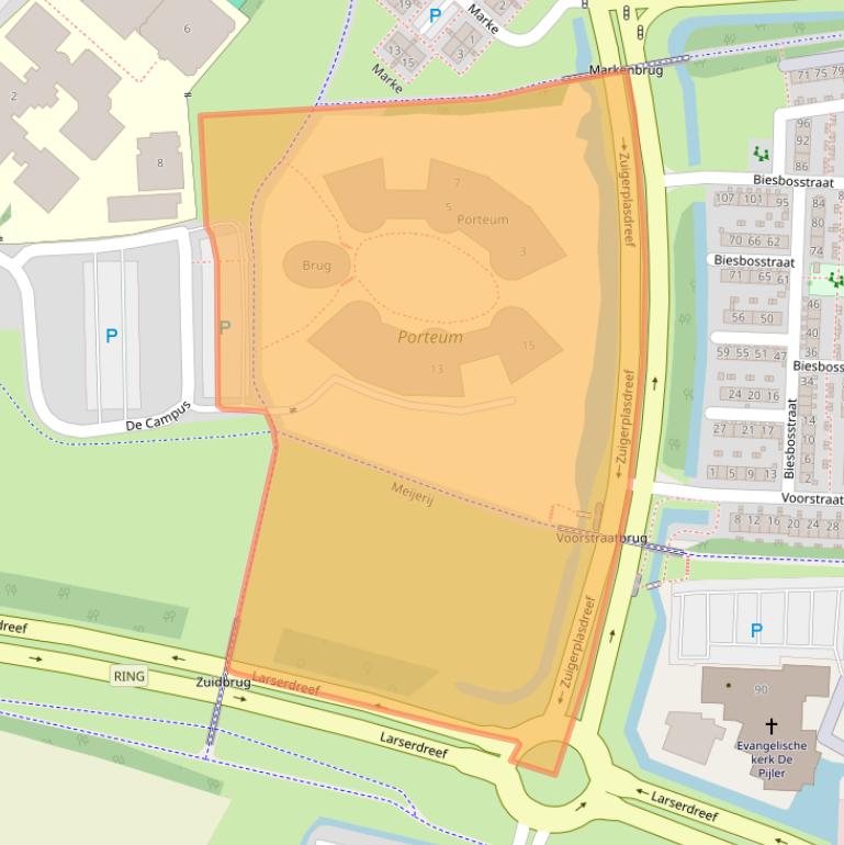 Kaart van postcodegebied 8233GA.