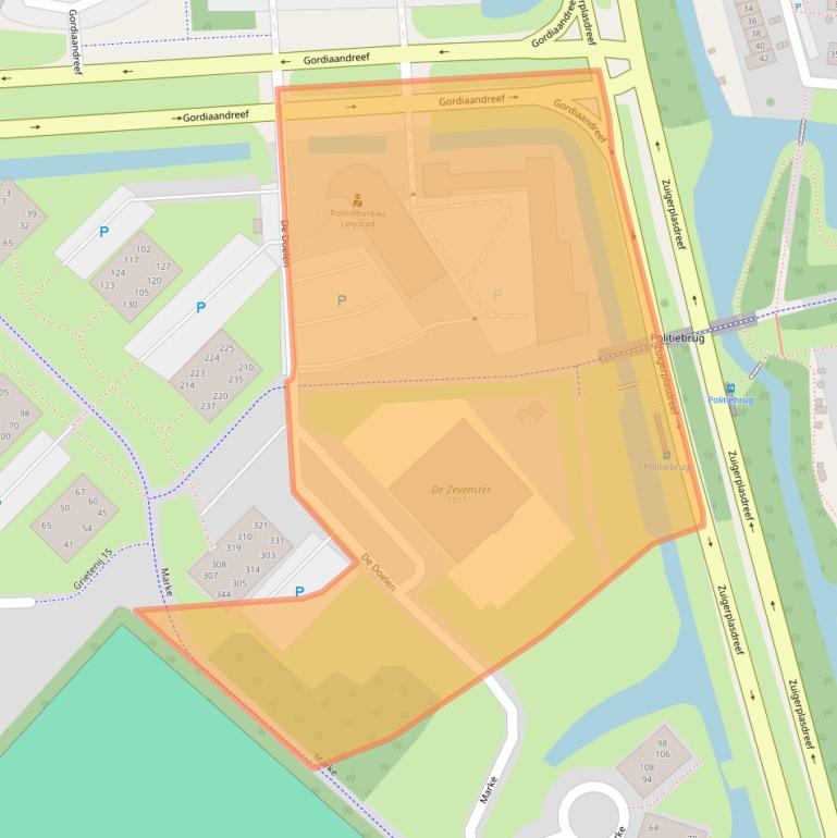 Kaart van postcodegebied 8233GP.