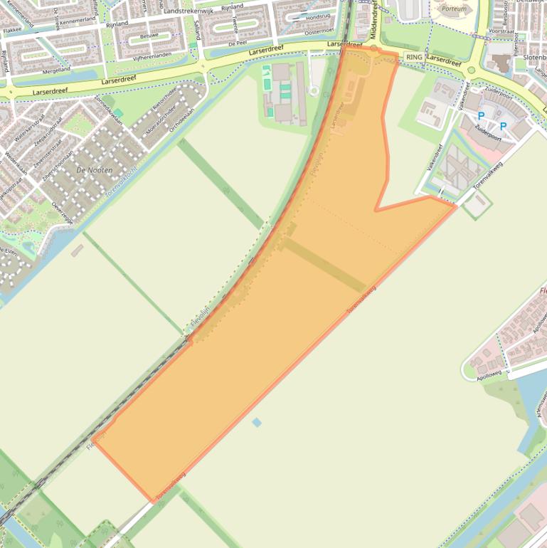 Kaart van postcodegebied 8233HC.