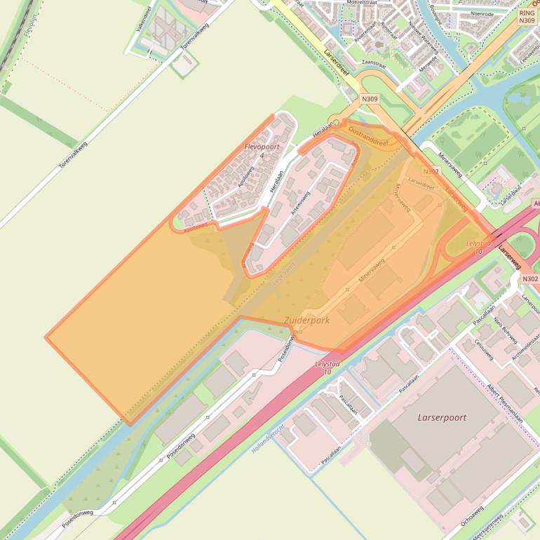 Kaart van postcodegebied 8239DL.