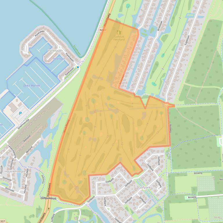 Kaart van postcodegebied 8241BC.