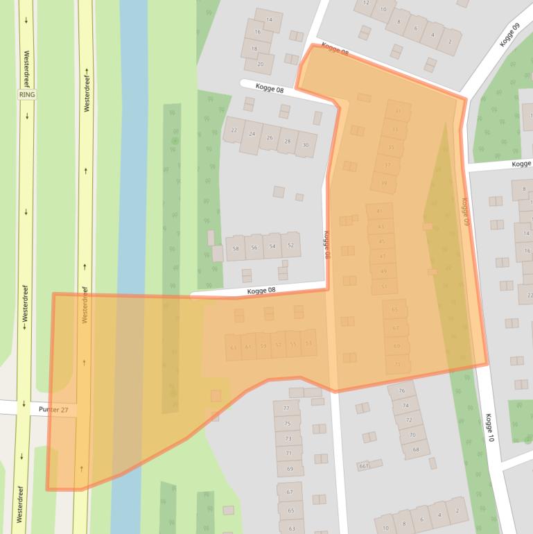 Kaart van postcodegebied 8242AB.