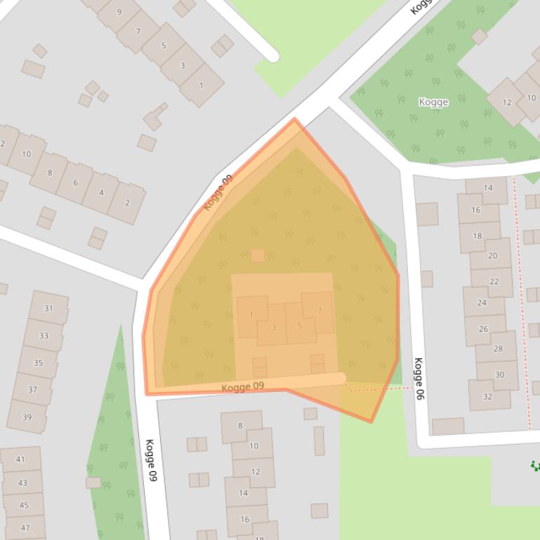 Kaart van postcodegebied 8242AD.