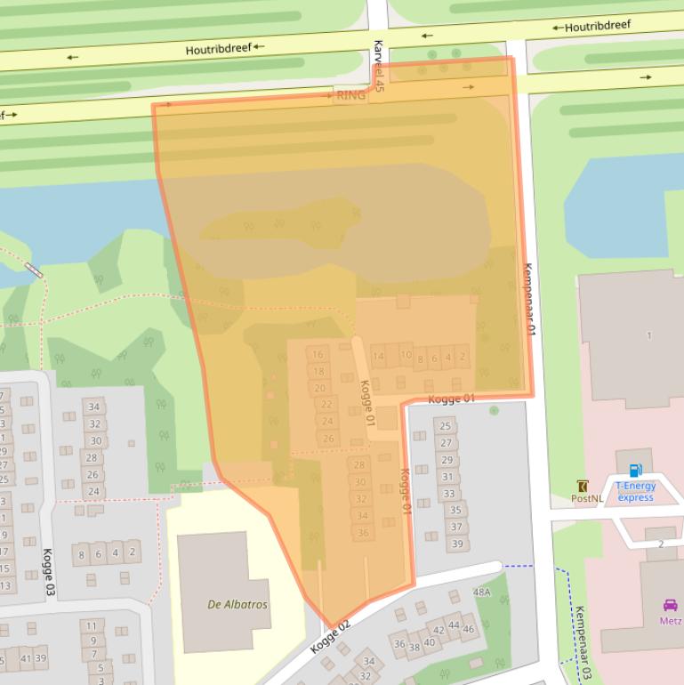 Kaart van postcodegebied 8242AH.