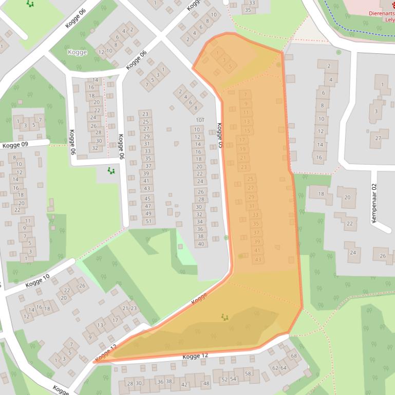 Kaart van postcodegebied 8242AT.