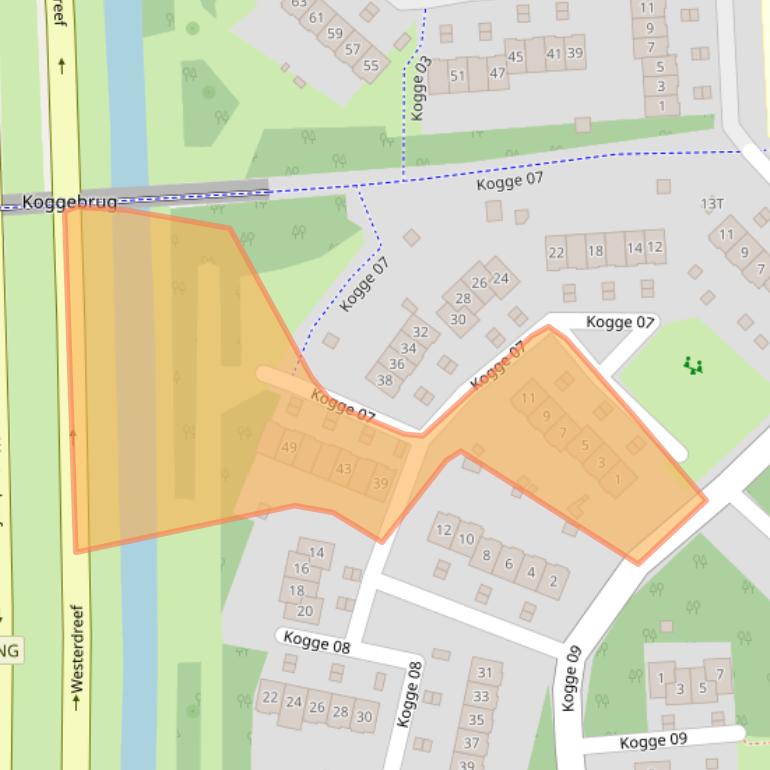 Kaart van postcodegebied 8242AZ.