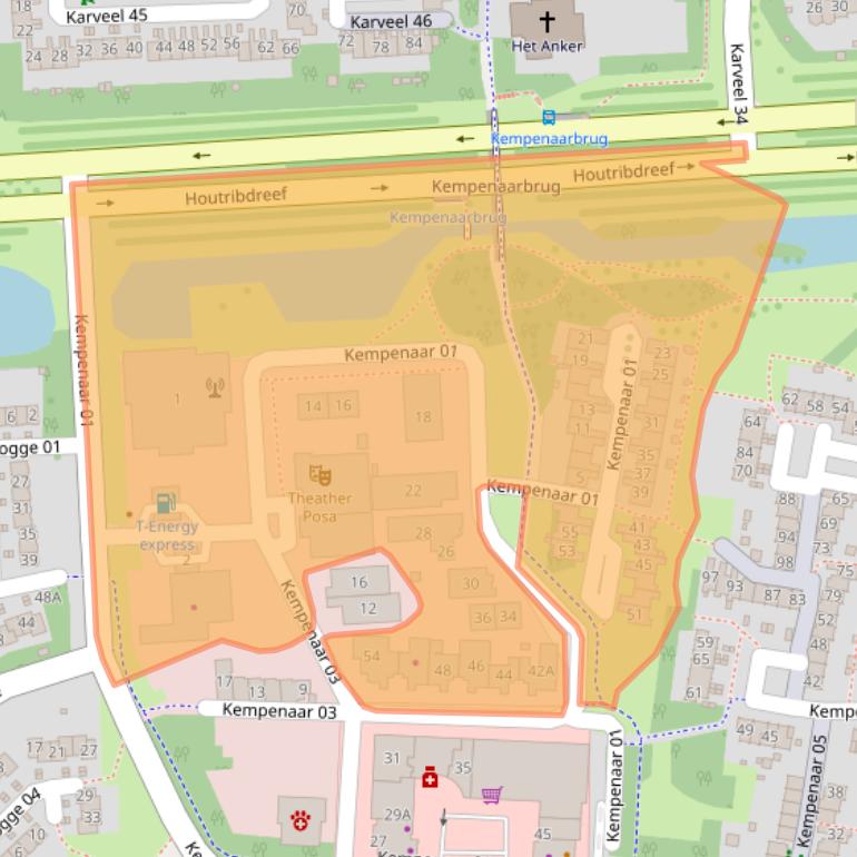 Kaart van postcodegebied 8242BA.