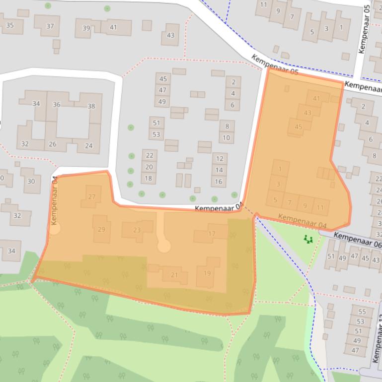 Kaart van postcodegebied 8242BE.