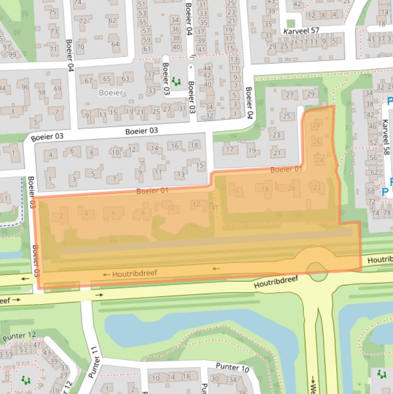 Kaart van postcodegebied 8242CA.