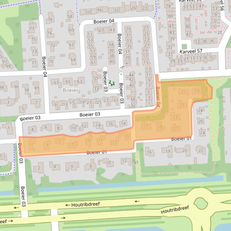 Kaart van postcodegebied 8242CB.