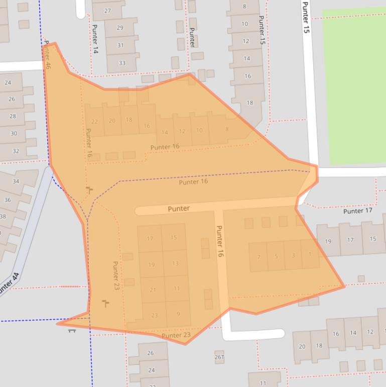 Kaart van postcodegebied 8242DJ.