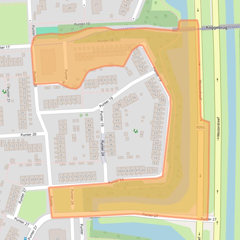 Kaart van postcodegebied 8242DL.