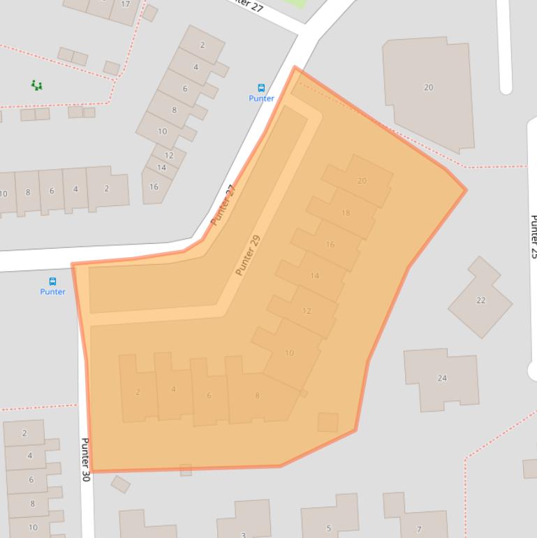 Kaart van postcodegebied 8242EB.