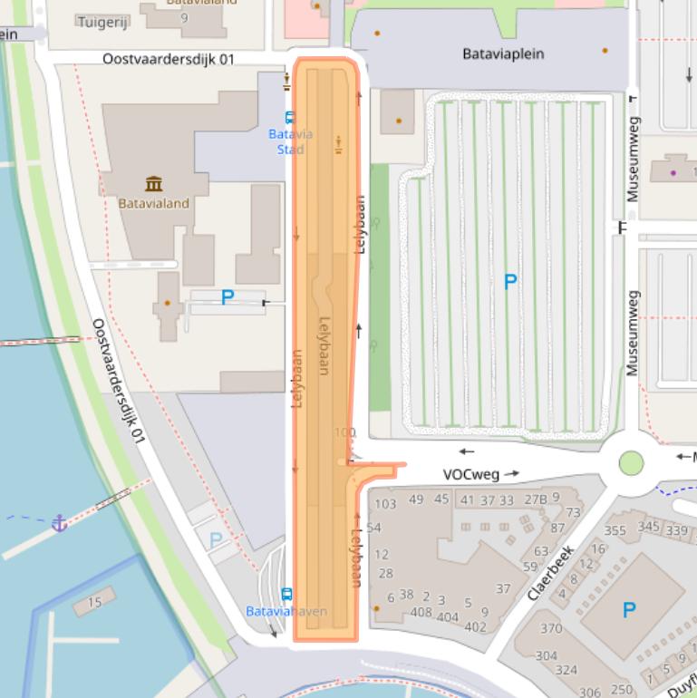 Kaart van postcodegebied 8242KC.