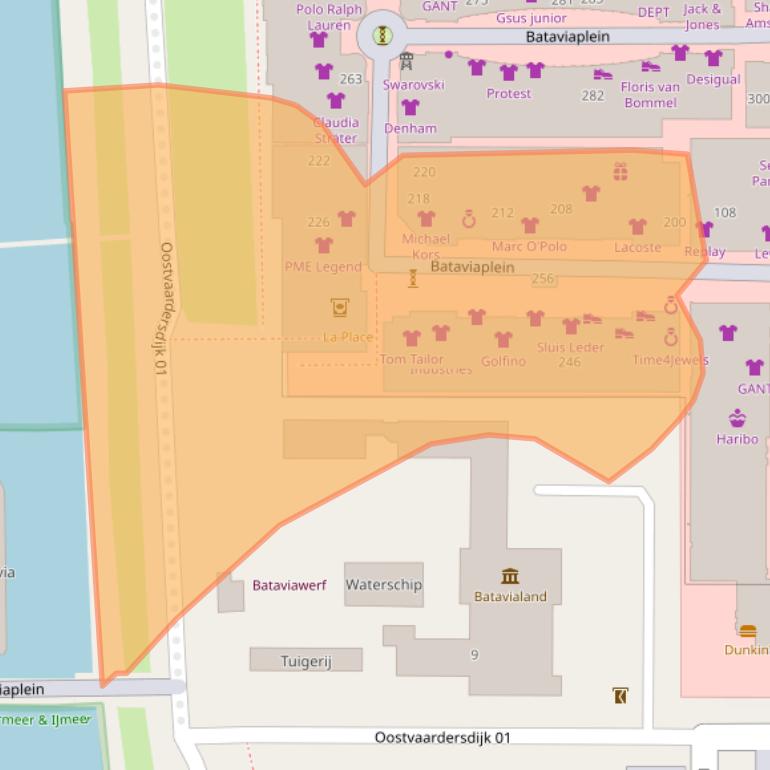 Kaart van postcodegebied 8242PS.