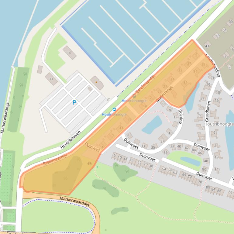 Kaart van postcodegebied 8242RL.