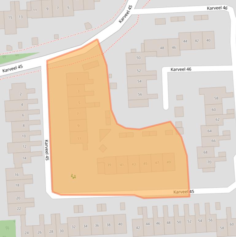 Kaart van postcodegebied 8242VC.