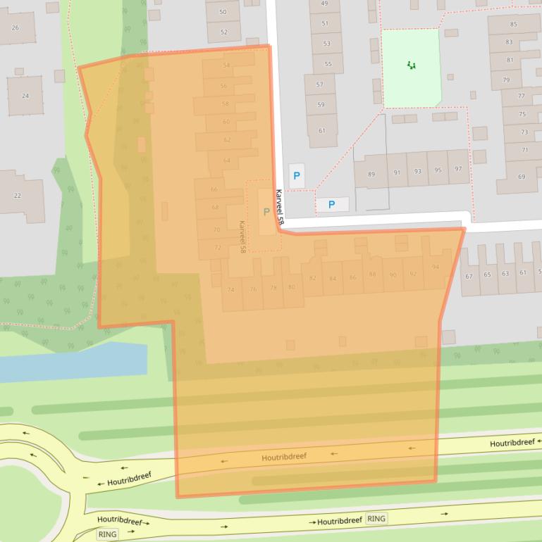 Kaart van postcodegebied 8242WC.