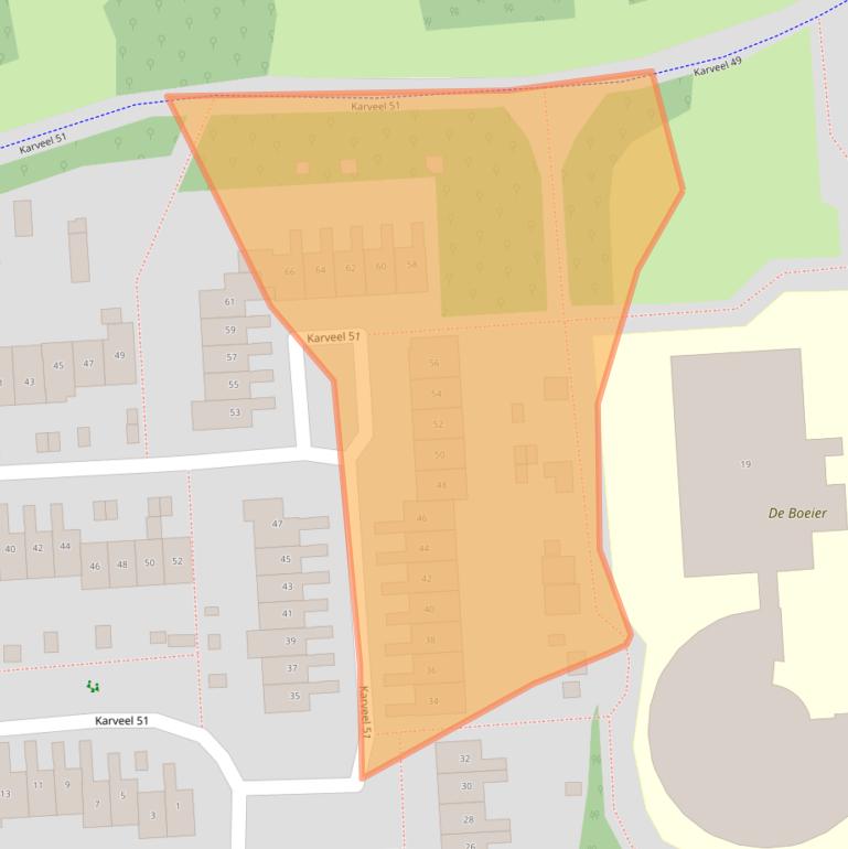 Kaart van postcodegebied 8242XD.