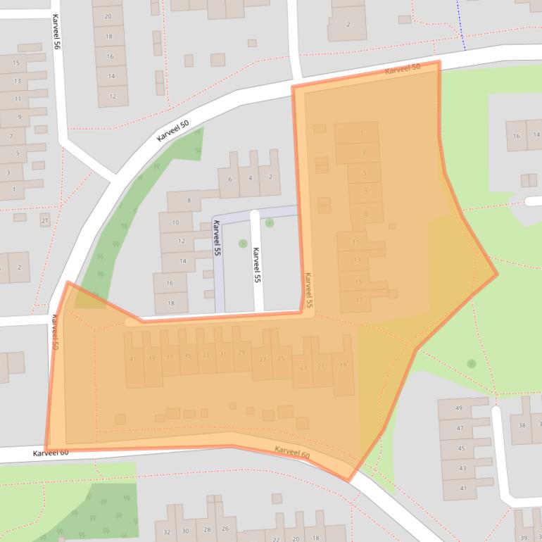 Kaart van postcodegebied 8242XR.