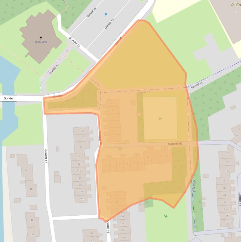 Kaart van postcodegebied 8243BX.