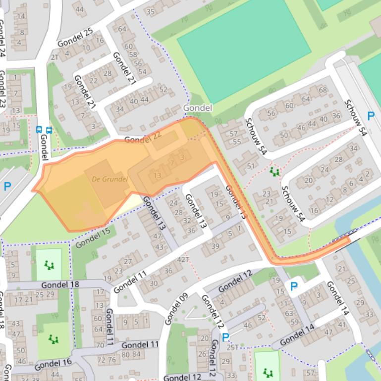 Kaart van postcodegebied 8243CA.