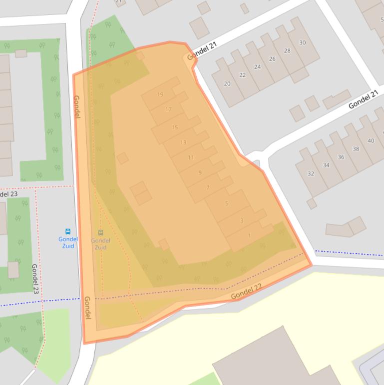 Kaart van postcodegebied 8243CB.